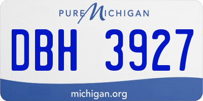 MI license plate DBH3927