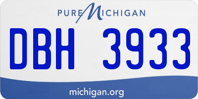 MI license plate DBH3933