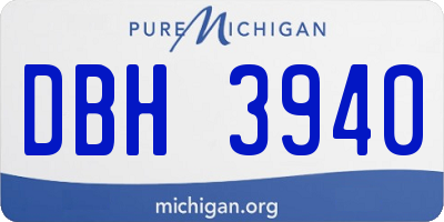 MI license plate DBH3940