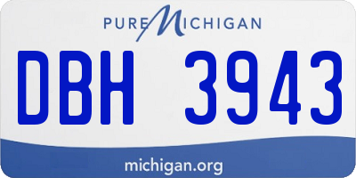 MI license plate DBH3943