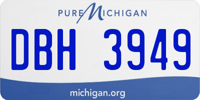 MI license plate DBH3949
