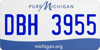MI license plate DBH3955