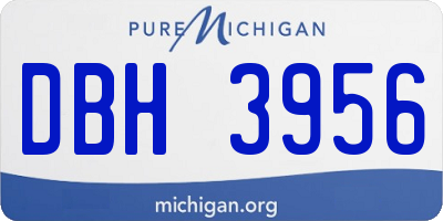 MI license plate DBH3956
