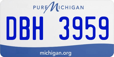MI license plate DBH3959