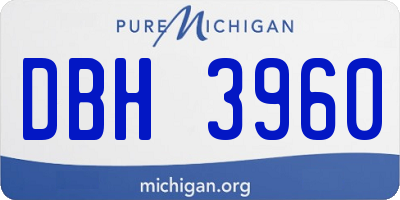 MI license plate DBH3960