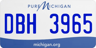 MI license plate DBH3965