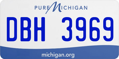 MI license plate DBH3969