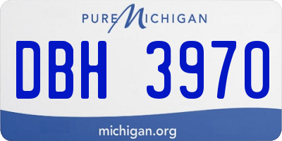 MI license plate DBH3970