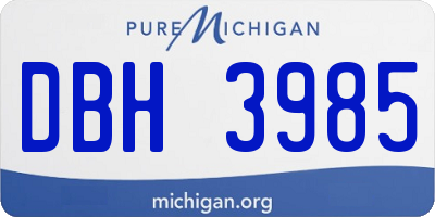 MI license plate DBH3985