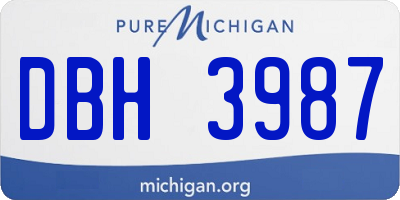 MI license plate DBH3987