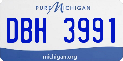 MI license plate DBH3991