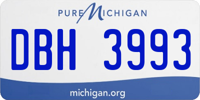MI license plate DBH3993