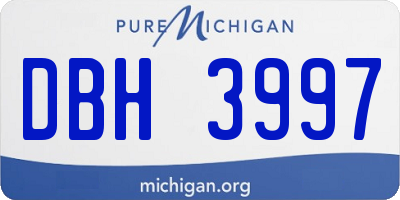 MI license plate DBH3997