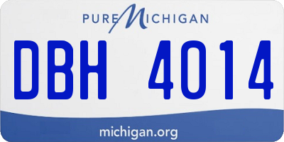 MI license plate DBH4014