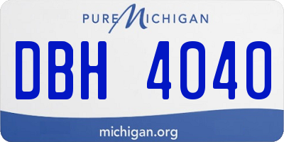 MI license plate DBH4040