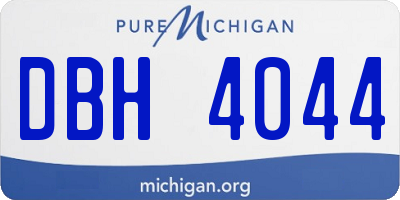 MI license plate DBH4044