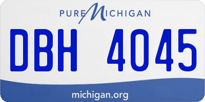 MI license plate DBH4045