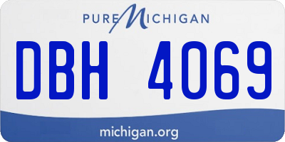 MI license plate DBH4069