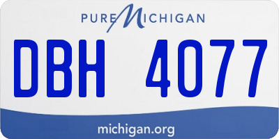 MI license plate DBH4077