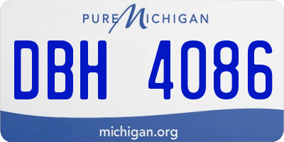 MI license plate DBH4086
