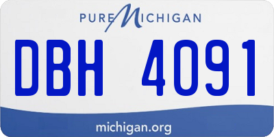 MI license plate DBH4091