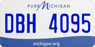 MI license plate DBH4095
