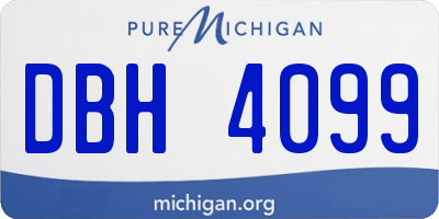 MI license plate DBH4099
