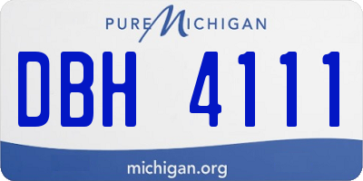MI license plate DBH4111