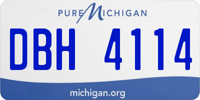MI license plate DBH4114