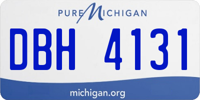 MI license plate DBH4131