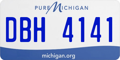 MI license plate DBH4141