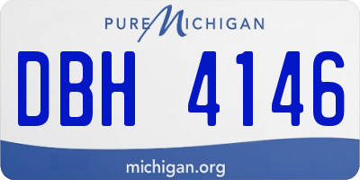 MI license plate DBH4146