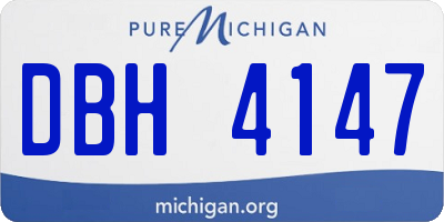 MI license plate DBH4147