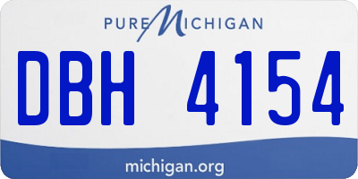MI license plate DBH4154