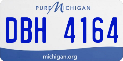MI license plate DBH4164