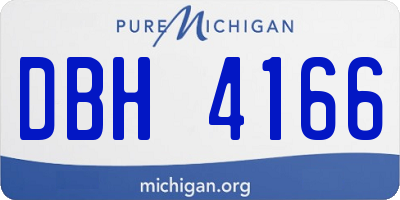 MI license plate DBH4166