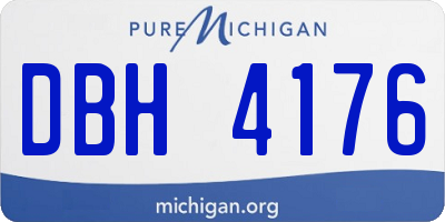 MI license plate DBH4176