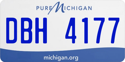 MI license plate DBH4177
