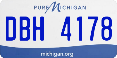 MI license plate DBH4178