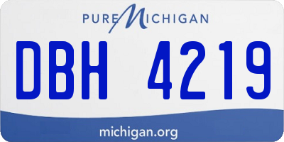 MI license plate DBH4219