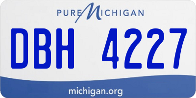 MI license plate DBH4227