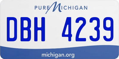 MI license plate DBH4239