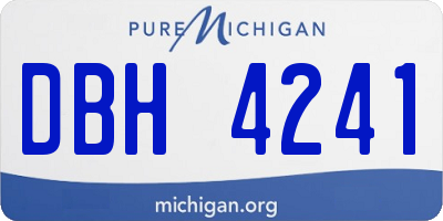 MI license plate DBH4241