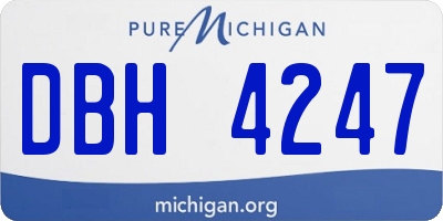 MI license plate DBH4247
