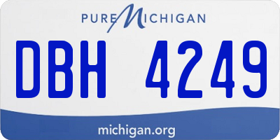 MI license plate DBH4249