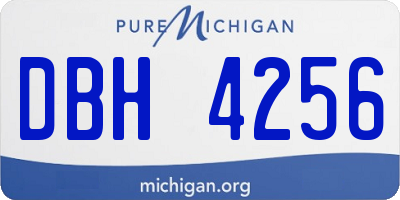 MI license plate DBH4256