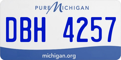 MI license plate DBH4257