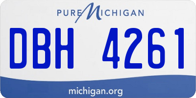 MI license plate DBH4261