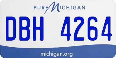 MI license plate DBH4264