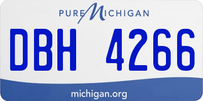 MI license plate DBH4266